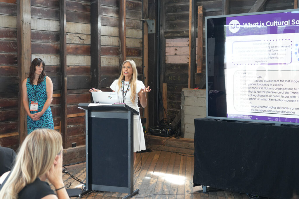 Consultant Dr Terri Janke presenting on the Dhawura Ngilan guides